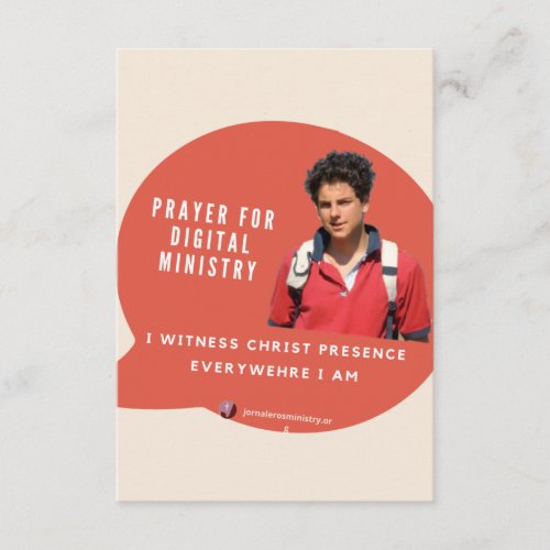 Blessed Carlo Acutis Digital Minsitry Prayer Enclosure Card