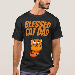 BLESSED CAT DAD MEN'S CHRISTIAN CAT T-SHIRTS