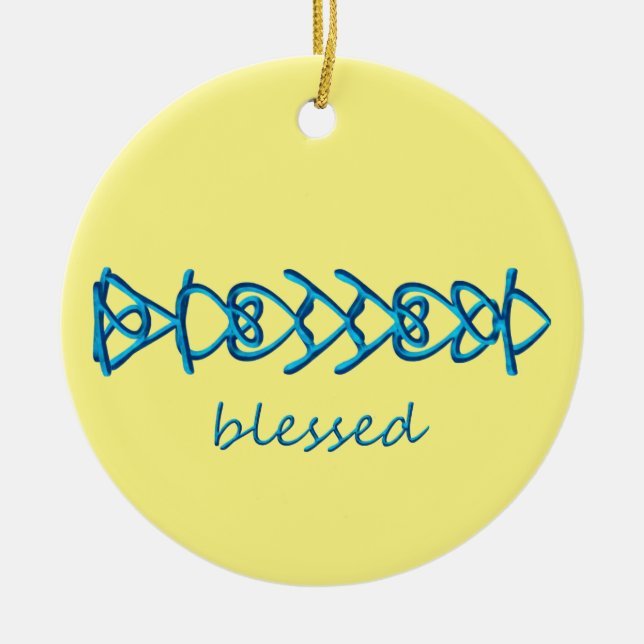 blessed  ceramic ornament (Front)
