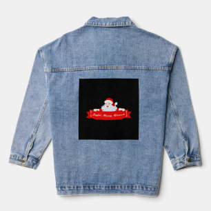Blessed Christmas Santa Christmas Denim Jacket