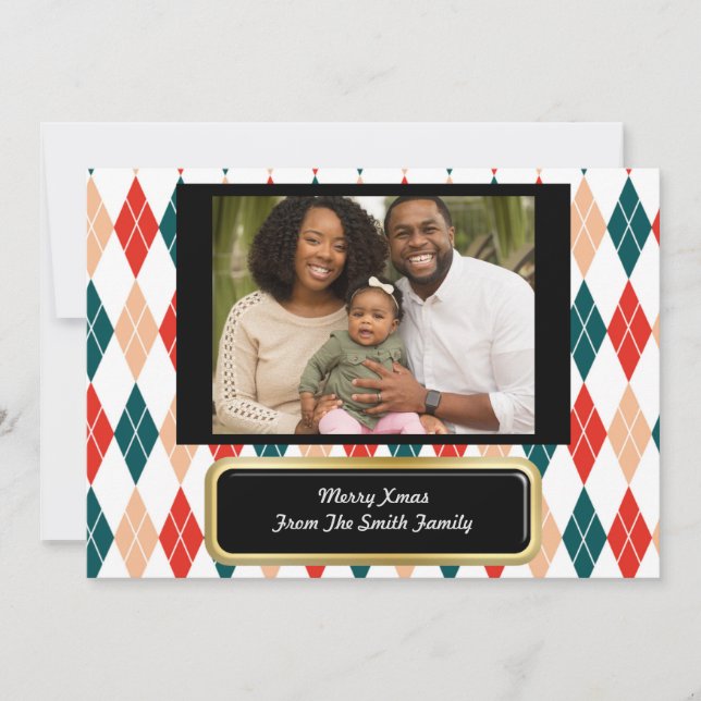 Blessed Christmas Wishes - Custom Christian Card (Front)