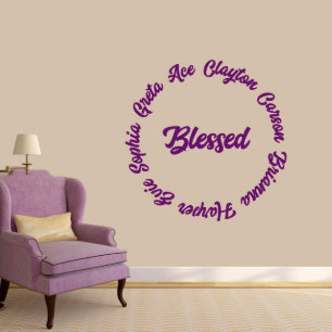 Blessed Circle Of Names X-Large Wall Decal