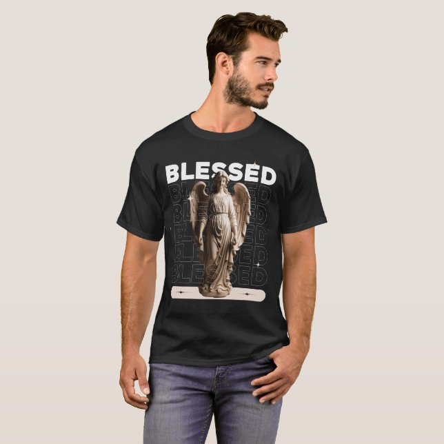 Blessed Classic Angel Statue Tshirt design (Front Full)