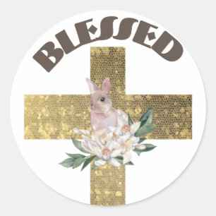 Blessed classic round sticker