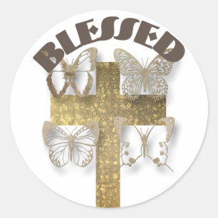 Blessed classic round sticker