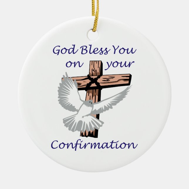 Blessed Confirmation Ceramic Ornament (Front)