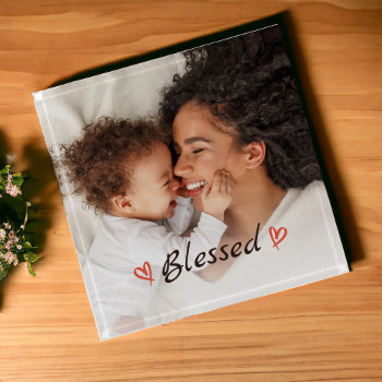 Blessed Custom Mother And Baby Photo Paperweight by DP_Holidays at Zazzle