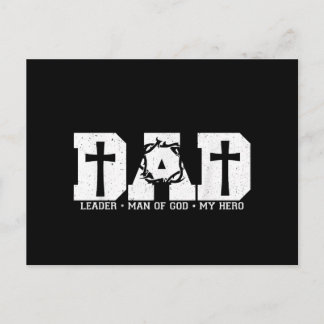 Blessed Dad Daddy Cross Christian Religious Father Holiday Postcard