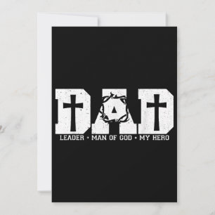 Blessed Dad Daddy Cross Christian Religious Father Invitation