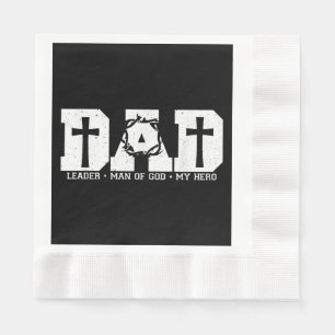 Blessed Dad Daddy Cross Christian Religious Father Napkins