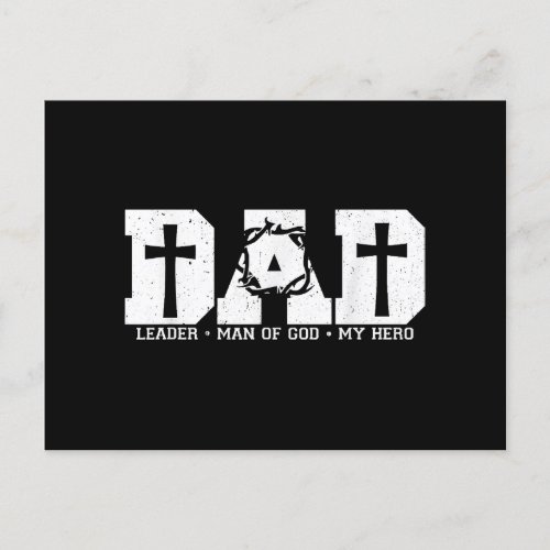 Blessed Dad Daddy Cross Christian Religious Father Postcard