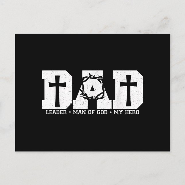 Blessed Dad Daddy Cross Christian Religious Father Postcard (Front)