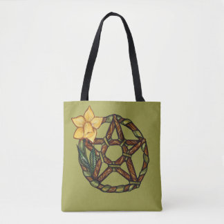 Blessed Daffodil Pentacle Ostara Art               Tote Bag