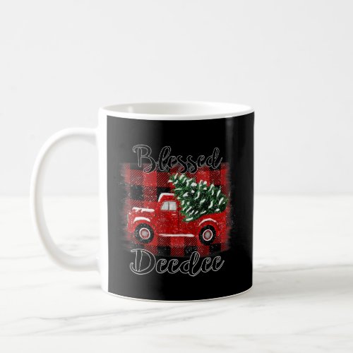 Blessed Deedee Red Truck Vintage Christmas Tree  Coffee Mug