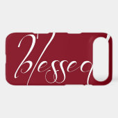 Blessed Deep Red Statement iPhone 4s Case (Back (Horizontal))