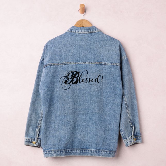 Blessed! Denim Jacket (Black) (Hangar)