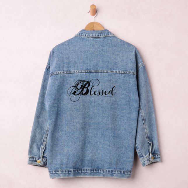 Blessed Denim Jacket (Black) (Hangar)