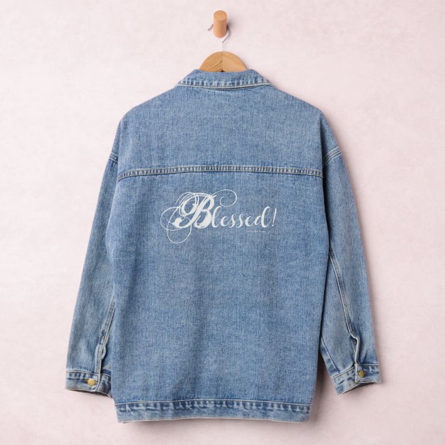Blessed Denim Jacket (White) (Hangar)