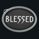 "BLESSED" design by 303TATTOO Belt Buckle<br><div class="desc">This Metalic metal buckle with my "BLESSED" logo is a GREAT ACCESSORY to add to ur wardrobe!! 
Makes for the perfect gift too,  I just love IT!! For HIM OR HER it's perfect with jeans or dress pants or a skirt!
Add it to any belt!!</div>