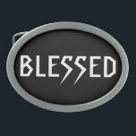 "BLESSED" design by 303TATTOO Belt Buckle<br><div class="desc">This Metalic metal buckle with my "BLESSED" logo is a GREAT ACCESSORY to add to ur wardrobe!!
Makes for the perfect gift too, I just love IT!! For HIM OR HER it's perfect with jeans or dress pants or a skirt!
Add it to any belt!!</div>