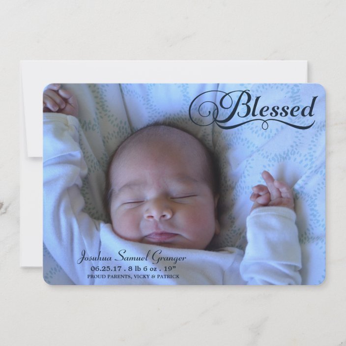 double sided birth announcements