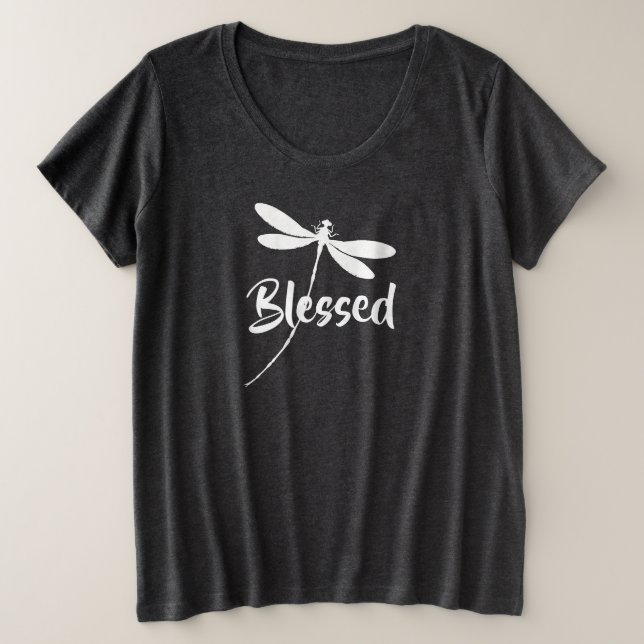 Blessed dragonfly plus size T-Shirt (Design Front)