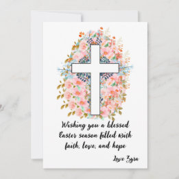 Blessed Easter Card with Customizable Message