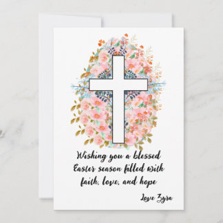Blessed Easter Card with Customizable Message