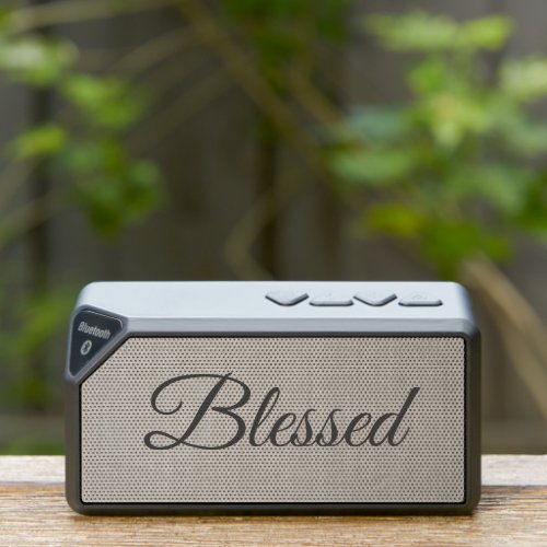 Blessed Elegant Rustic Natural Linen Bluetooth Speaker