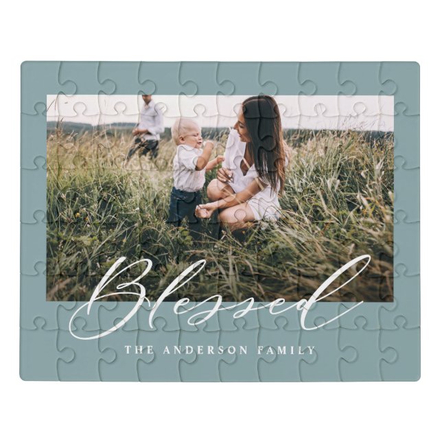 Blessed elegant stylish photo family jigsaw puzzle (Puzzle Horizontal)