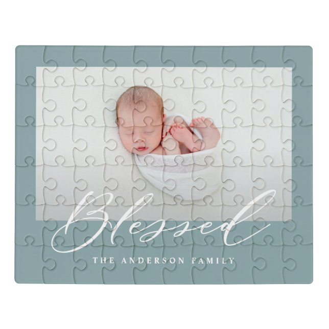 Blessed elegant stylish photo family jigsaw puzzle (Puzzle Horizontal)