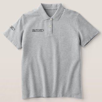 BLESSED EMBROIDERED POLO SHIRT
