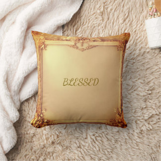 Blessed English Modern Design  Throw Pillow