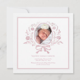 Blessed Event Photo Birth Announcement