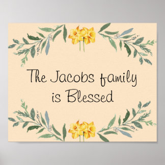 Blessed family Name Poster