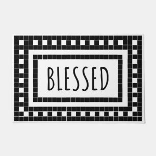 Blessed Farmhouse Faux Tile Doormat