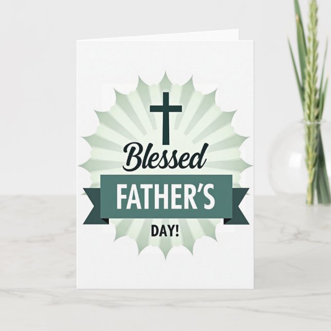 Blessed Fathers Day Star Card (Front)