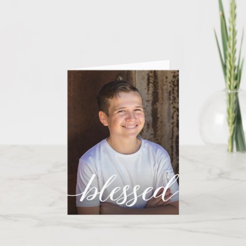Blessed First Holy Communion Boy Photo Thank you