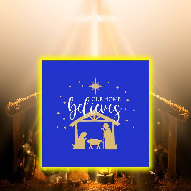 Blessed First Home Christmas Nativity Holiday Card (Creator Uploaded)