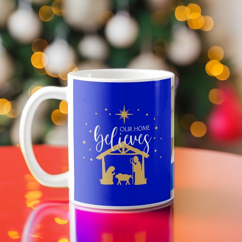 Blessed First Home Christmas Nativity Scene Coffee Mug