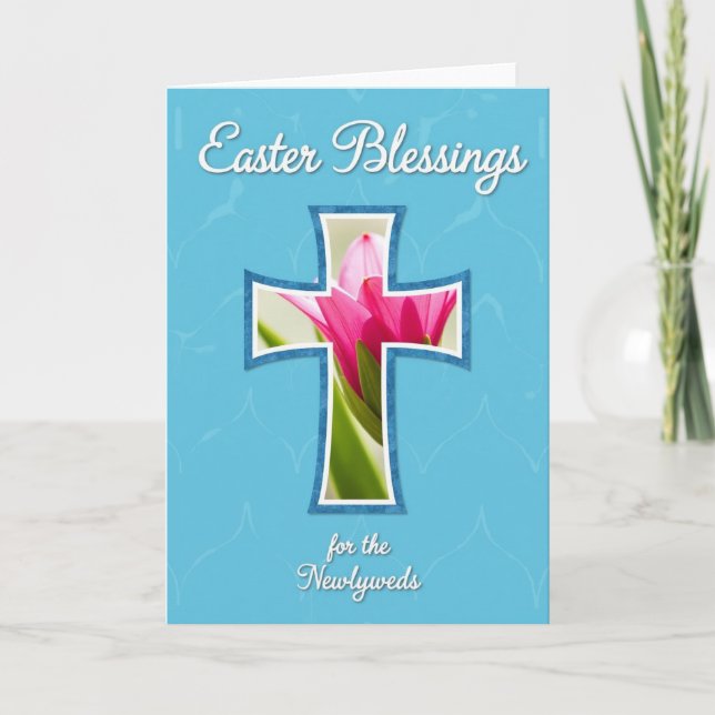 Blessed Floral Cross Card (Front)