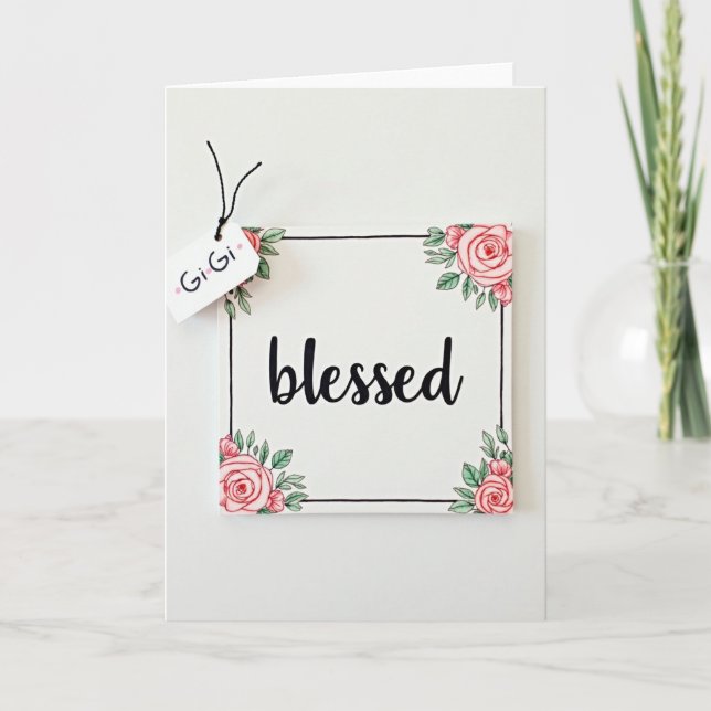 Blessed Floral Gigi Mother Card (Front)