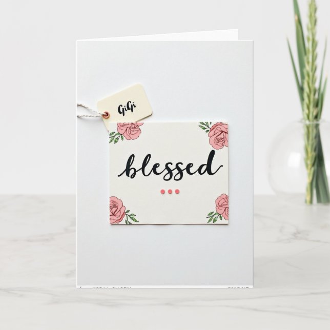 Blessed Floral Mothers Day Card (Front)