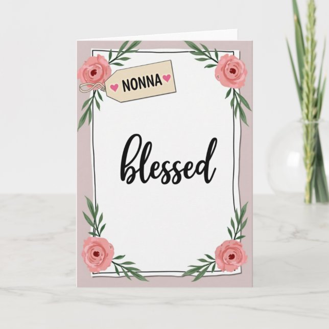 Blessed Floral Nonna Card (Front)