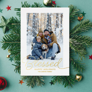 Blessed Foil Holiday Card