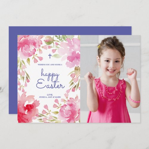 Blessed Foliage Easter Photo Invitation