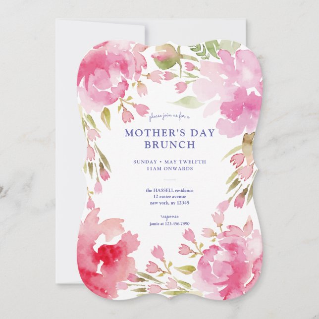 Blessed Foliage Mother's Day Brunch Invitation (Front)
