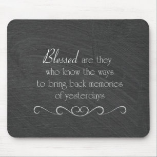 Blessed Friendship quote on chalkboard Mouse Pad