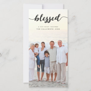 Blessed Full Photo Holiday Photo Card