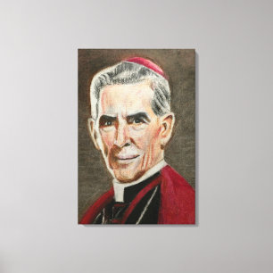 Blessed Fulton J. Sheen Portrait Canvas Print